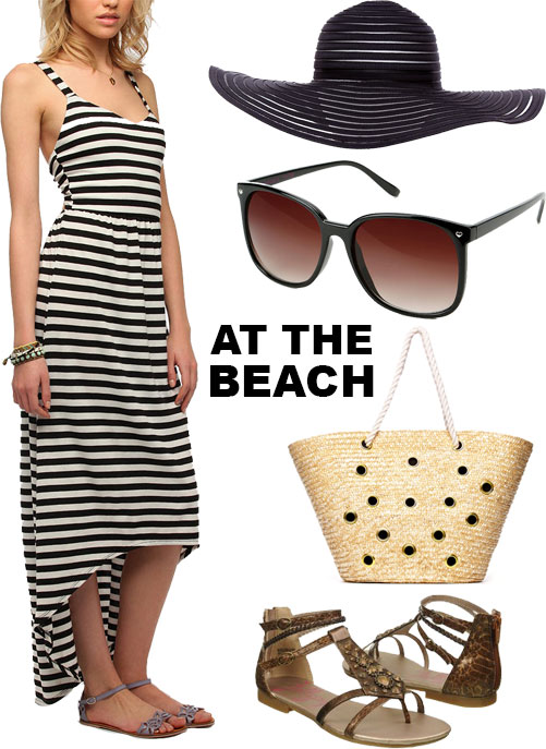 how to wear maxi dress at the beach