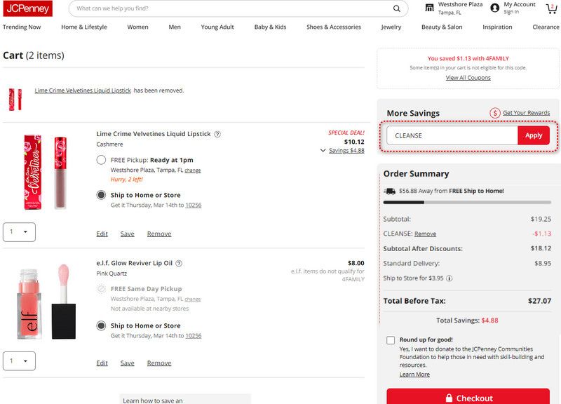 JCPenney coupons 10 off